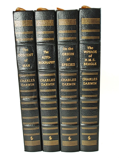 Easton Press "The Works of Charles Darwin" Leather Bound Limiteds Edition, 4 Vol. Matched Set